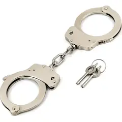 GENERICO - Esposas Policiales Seguridad Militar Metalica Firme Plateado