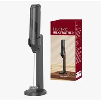 Batidor Espumador De Leche Eléctrico Con Base De Soporte Negro