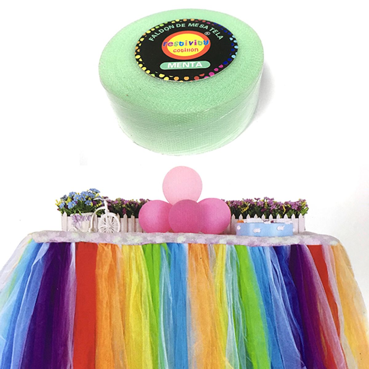 GENERICO - CINTA FALDON TELA 27M MENTA X1 UNI