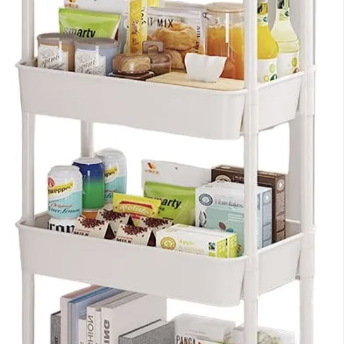 OKAY - Carrito Plástico Organizador 4 Niveles Con Ruedas