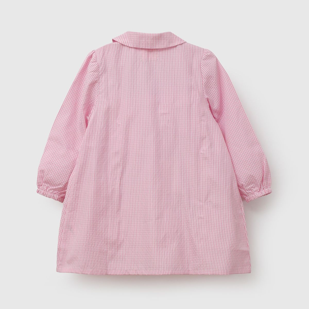 COLLOKY - Delantal Escolar de niña Rosado con Botones y Costuras Resistentes