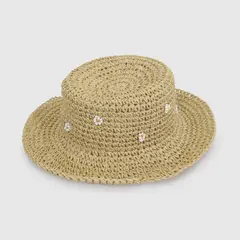 COLLOKY - Sombrero Rafia de Niña talla 2 a 12 años
