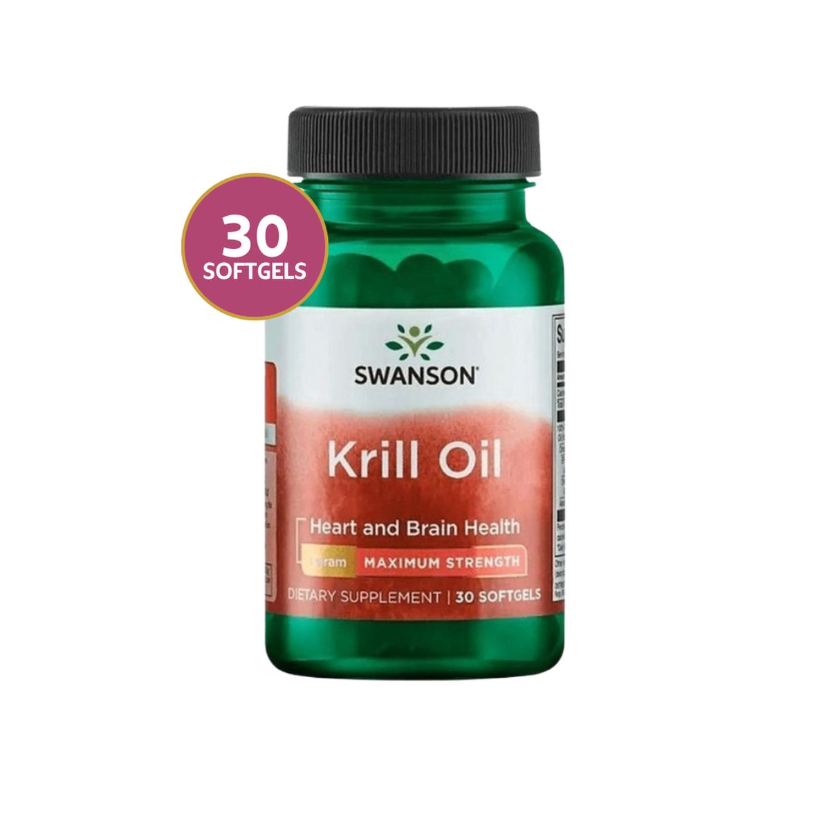 SWANSON - SWE065 Krill Oil - Maximum Strength 1 g 30 sgel
