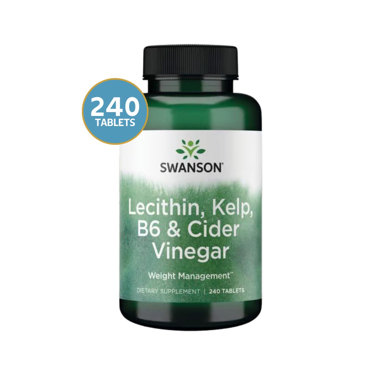 SWANSON - SWD019 Lecithin. Kelp. B6. & Cider Vinegar 240 tab