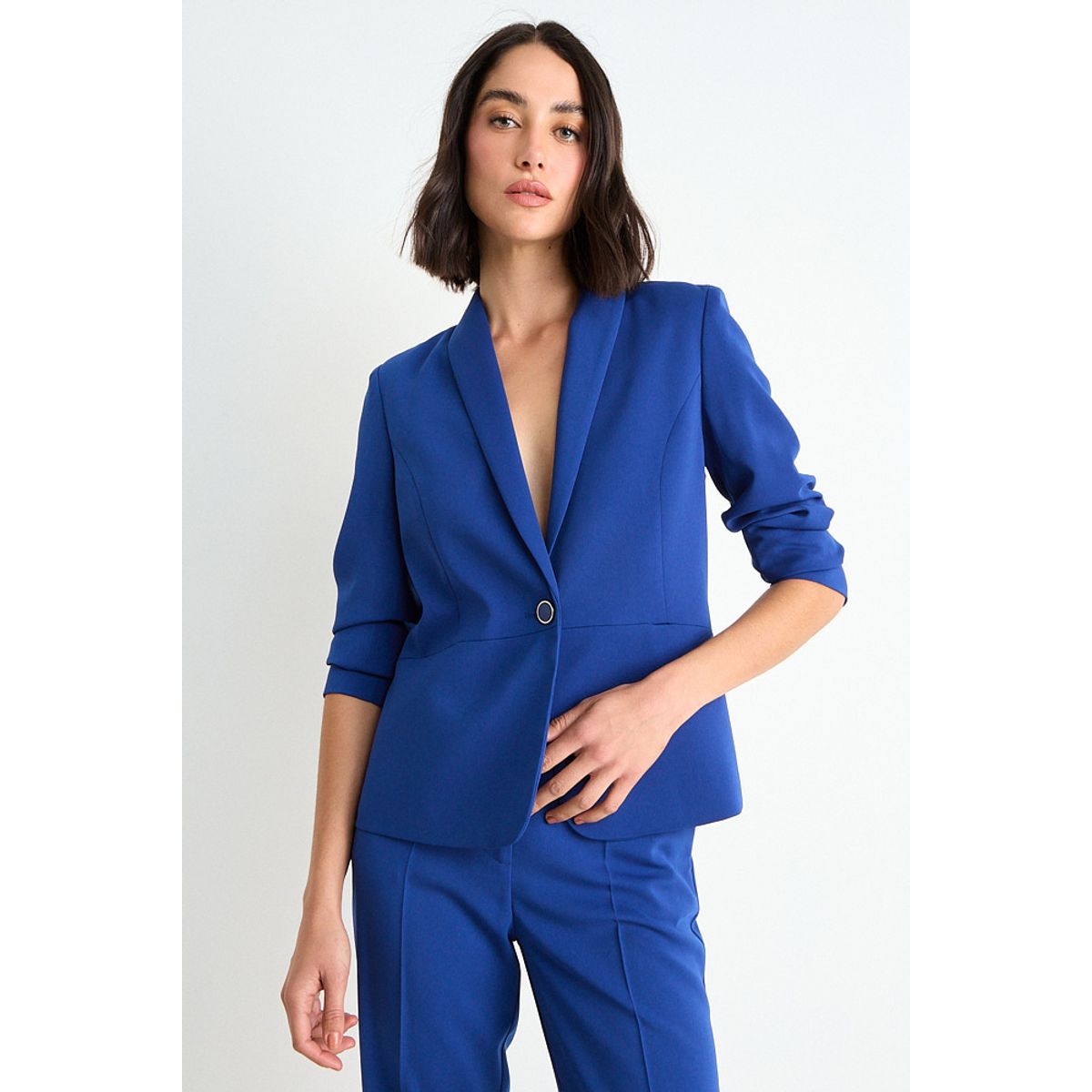 ASH - Blazer Manga Larga Mujer Azul Ash