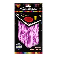GENERICO - FALDON MESA METALICO 2.74 MT X 73 CM ROSADO X1 UNI