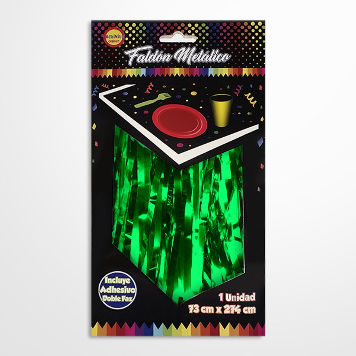 GENERICO - FALDON MESA METALICO 2.74 MT X 73 CM VERDE X1 UNI