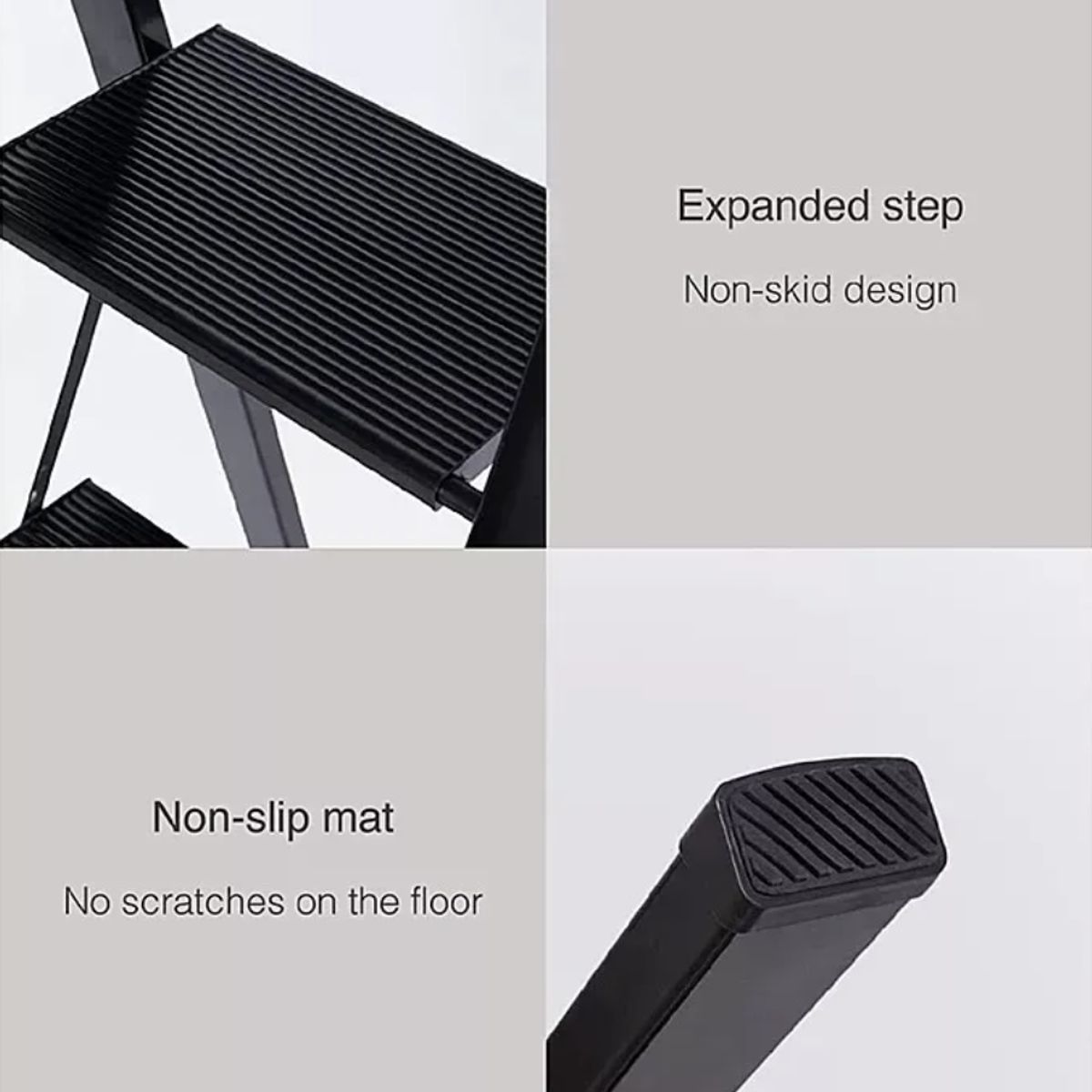 OKAY - Escalera Plegable Ligera Acero 2 Escalones Capacidad 150kg