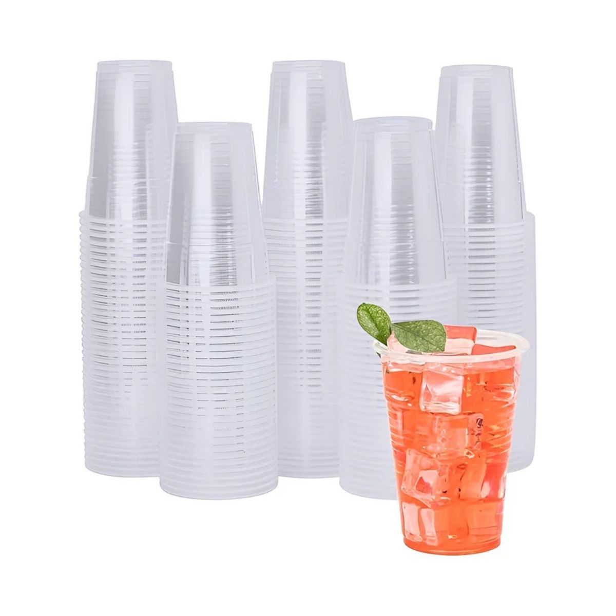 GENERICO - Set 50 Vasos Plasticos Desechables 210mL Vaso Transparente