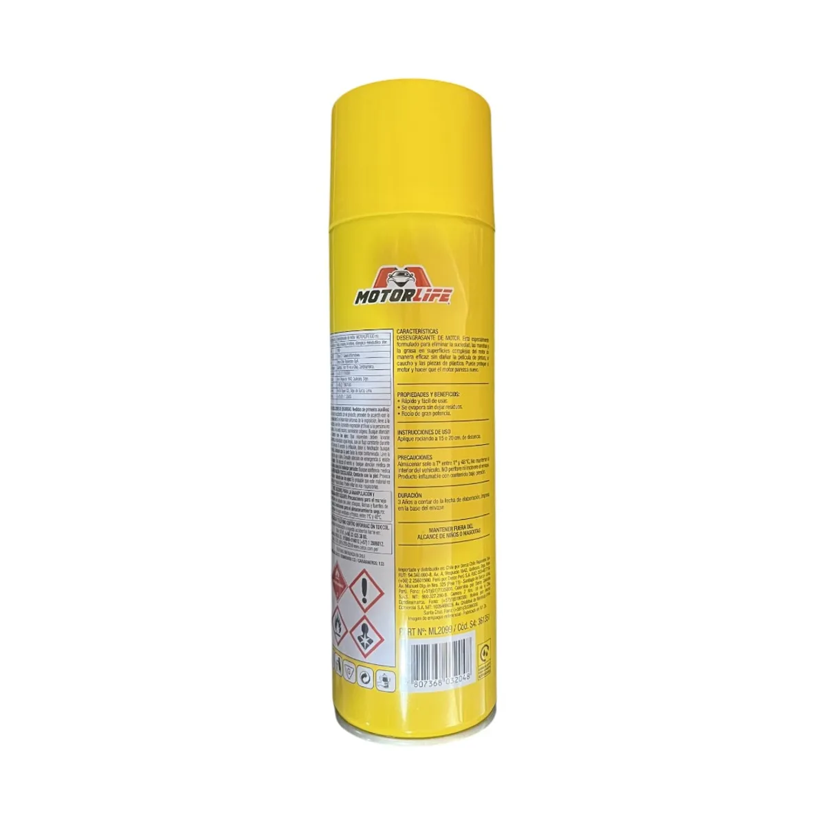 MOTORLIFE - Desengrasante de Motor para Auto 500ML