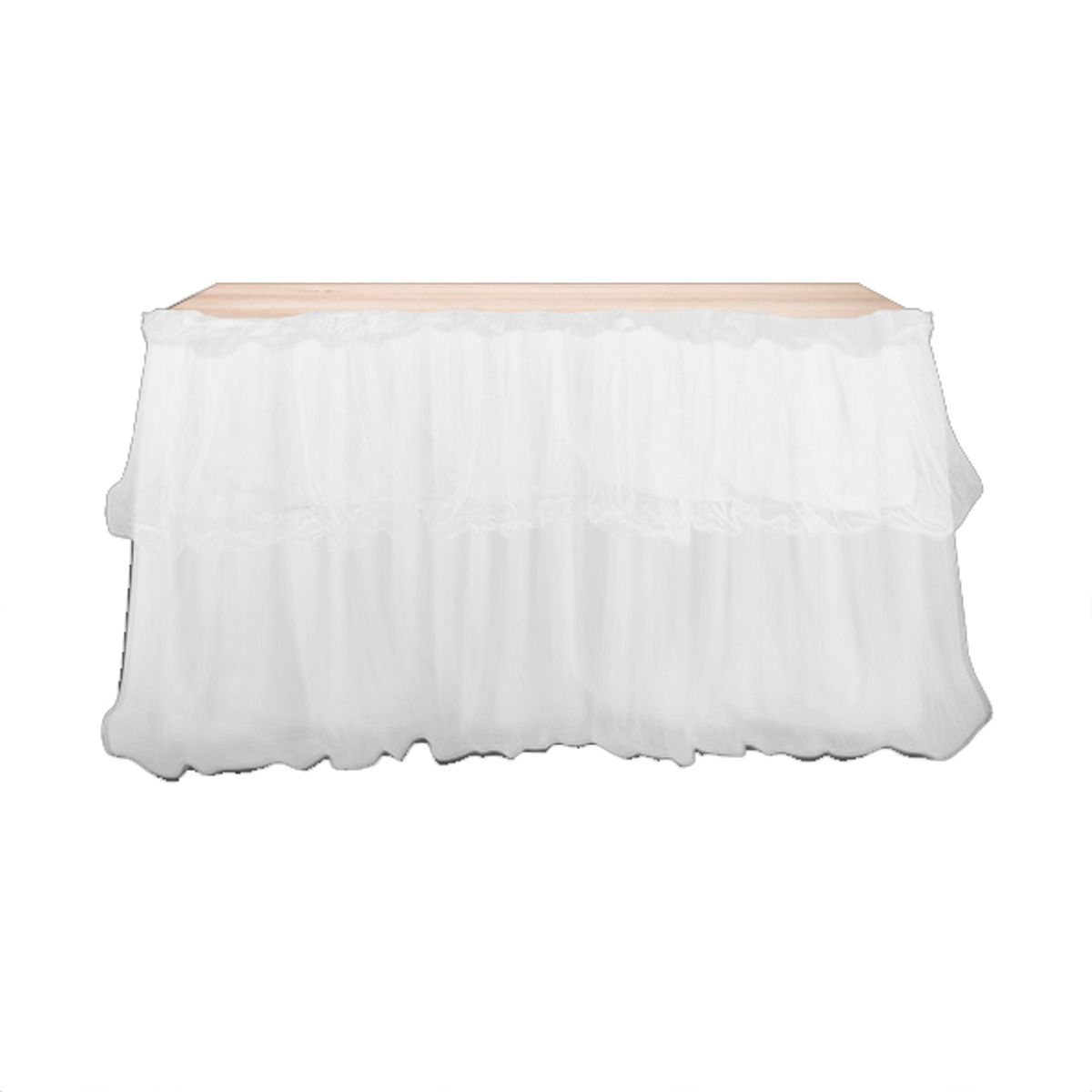 GENERICO - FALDON MESA TELA 150X70 CM BLANCO X1 UNI