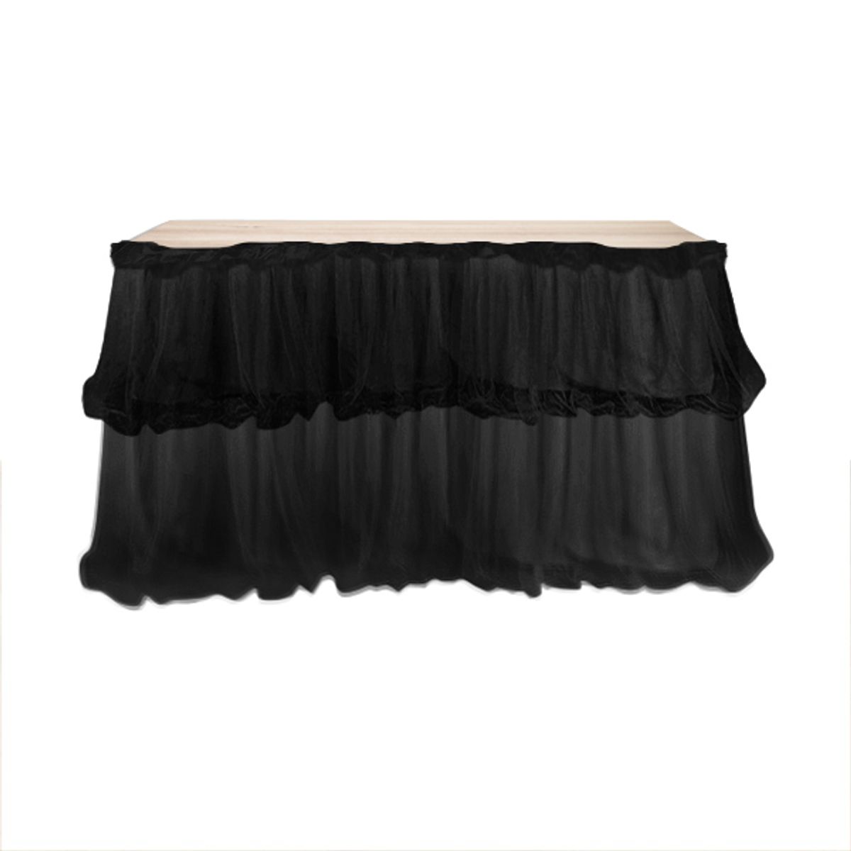 GENERICO - FALDON MESA TELA 150X70 CM NEGRO X1 UNI