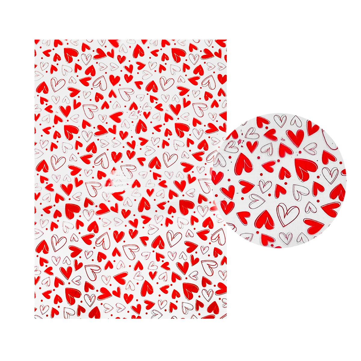 GENERICO - PAPEL CELOFAN 25C 70X100 CORAZONES CHICOS X50UNI