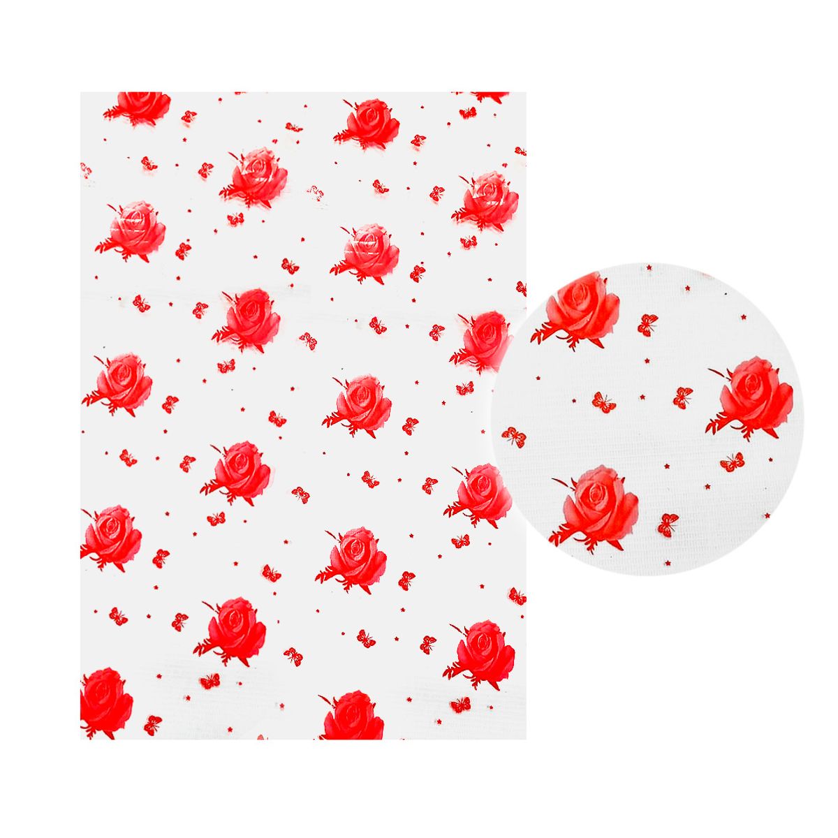 GENERICO - PAPEL CELOFAN 25C 70X100 FLOREADO MARIPOSA X50UNI