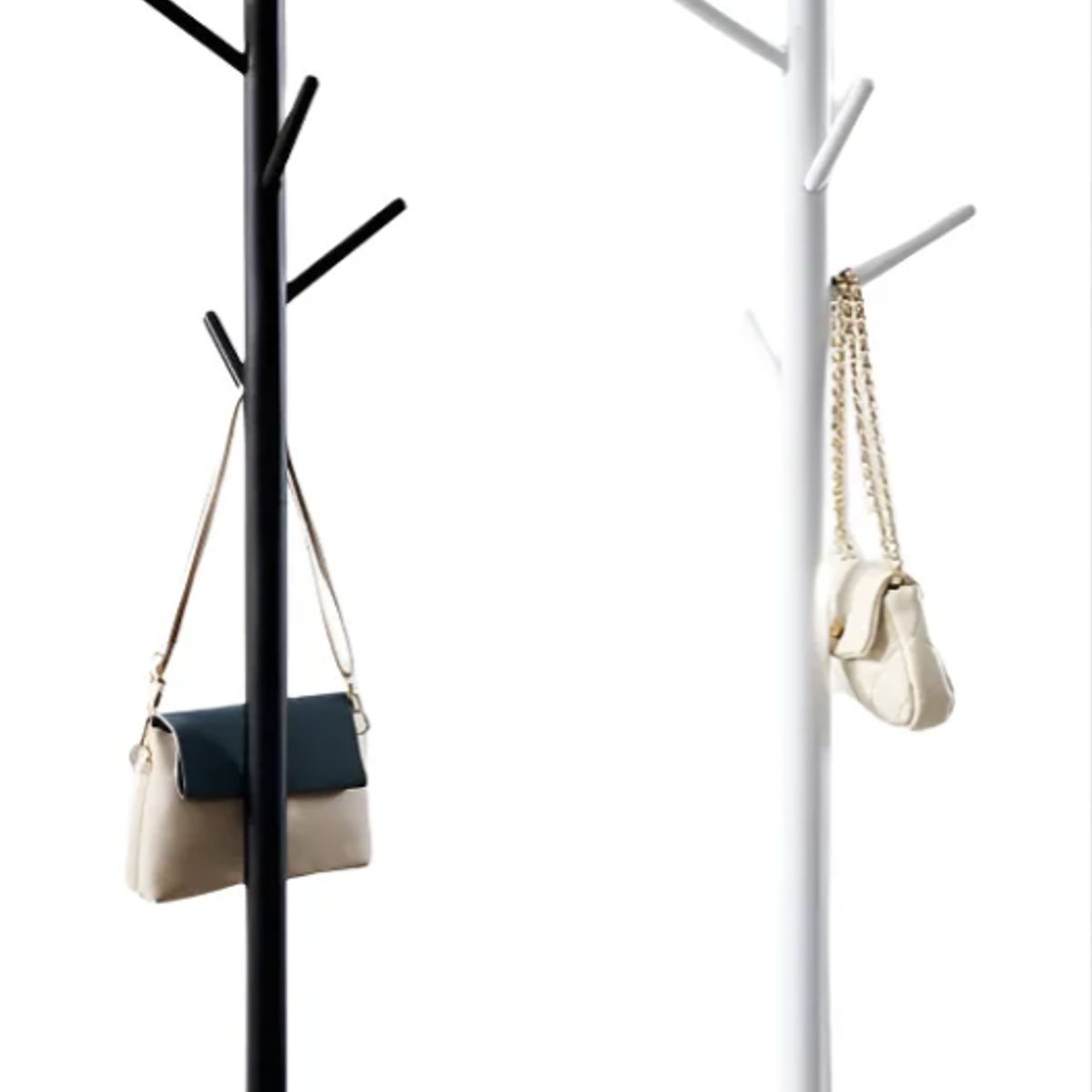 OKAY - Colgador Perchero De Metal Perchas Para Ropa Polerones Bolso NegroBlanco