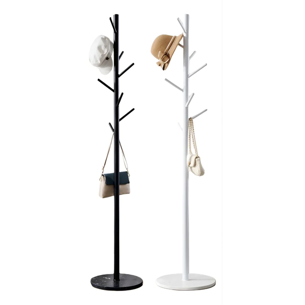 OKAY - Colgador Perchero De Metal Perchas Para Ropa Polerones Bolso NegroBlanco