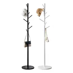 OKAY - Colgador Perchero De Metal Perchas Para Ropa Polerones Bolso NegroBlanco