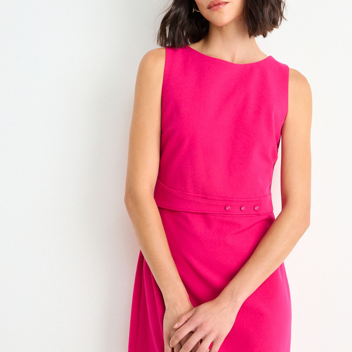 ASH - Vestido Liso Corto Mujer Fucsia Ash