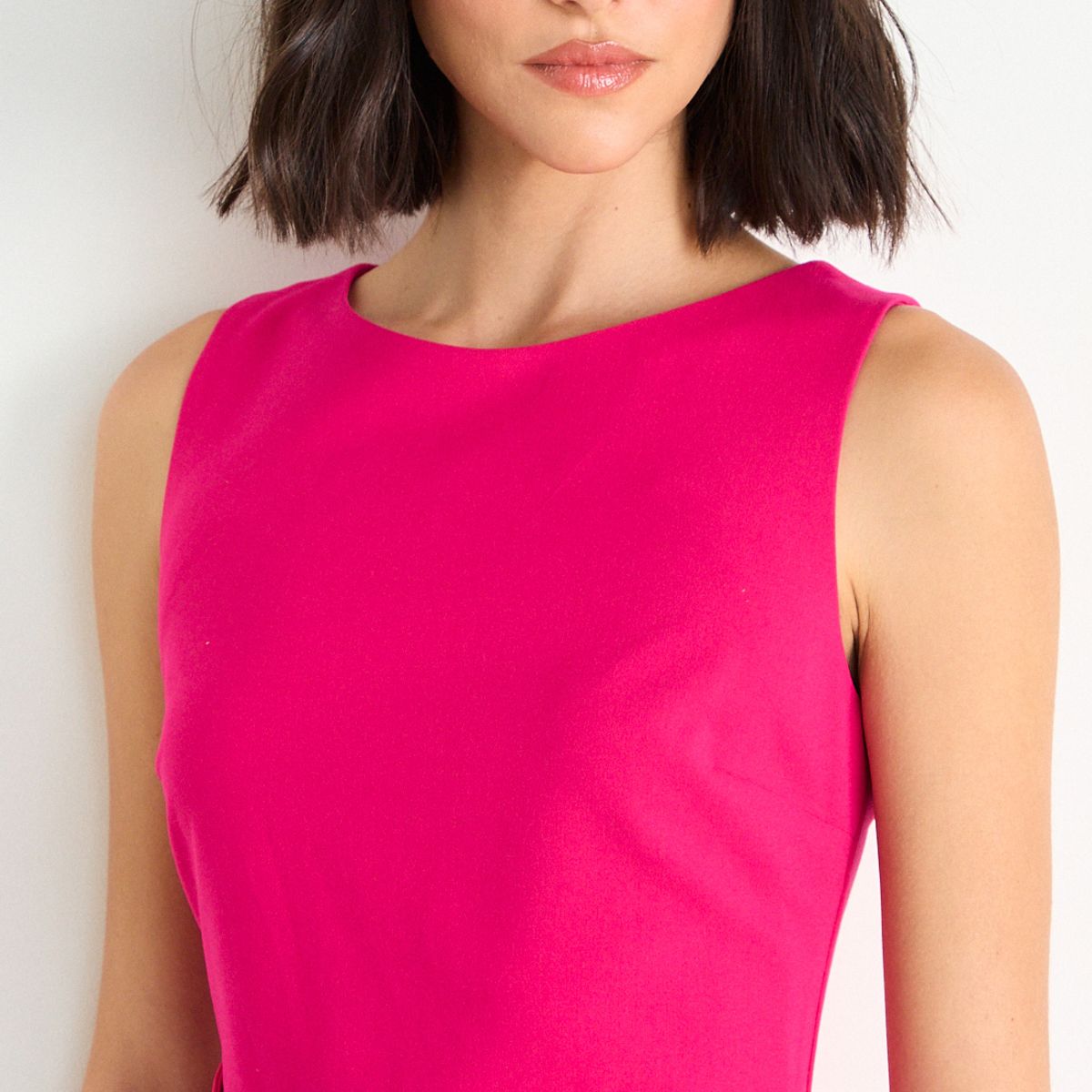 ASH - Vestido Liso Corto Mujer Fucsia Ash