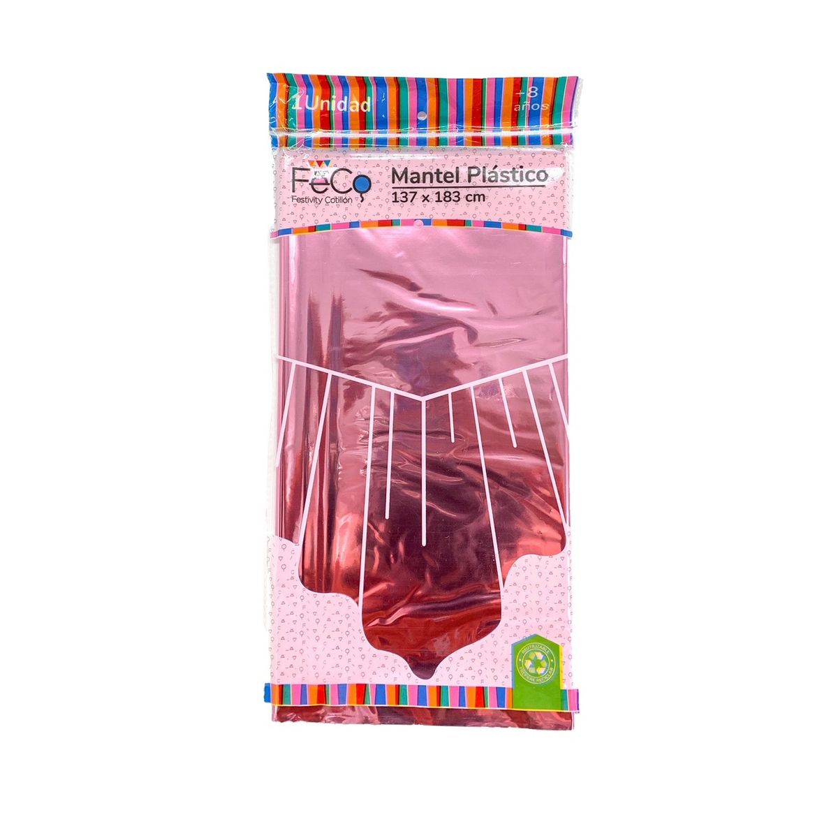 GENERICO - MANTEL METALICO 137X183 CM FUCSIA X1 UNI