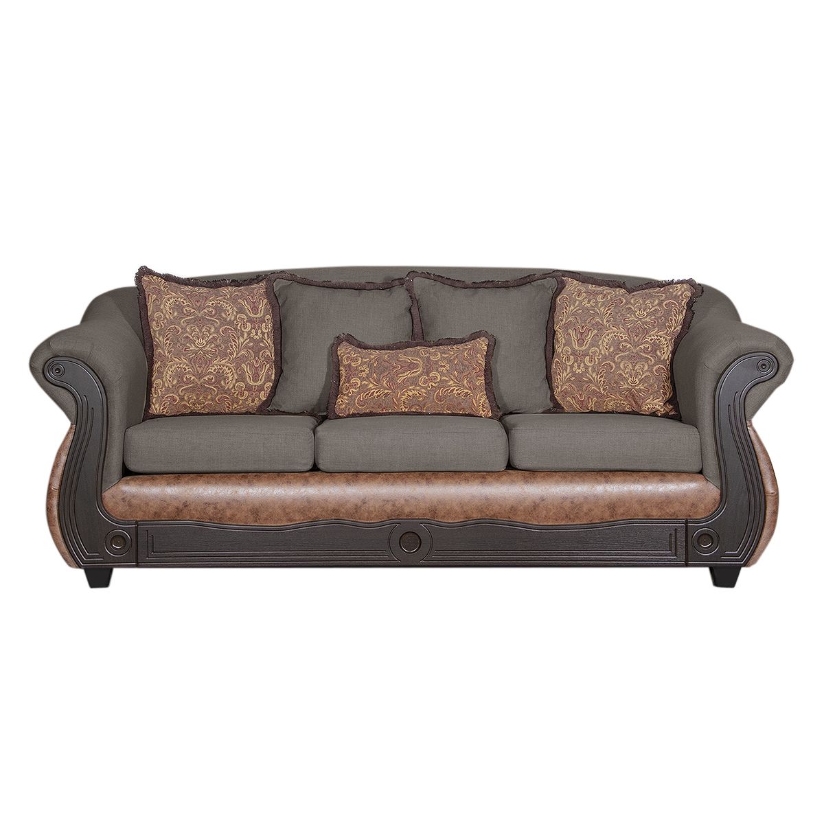 BLACK FACTORY - Juego de Living 3 2 1 1 Ashly Chocolate Terracota