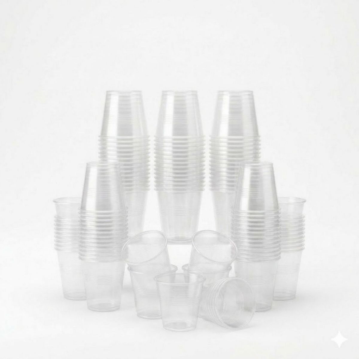 GENERICO - Set 50 Vasos Postres Pocillos 110mL Plastico Transparente