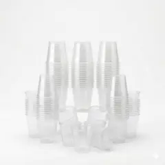 GENERICO - Set 50 Vasos Postres Pocillos 110mL Plastico Transparente