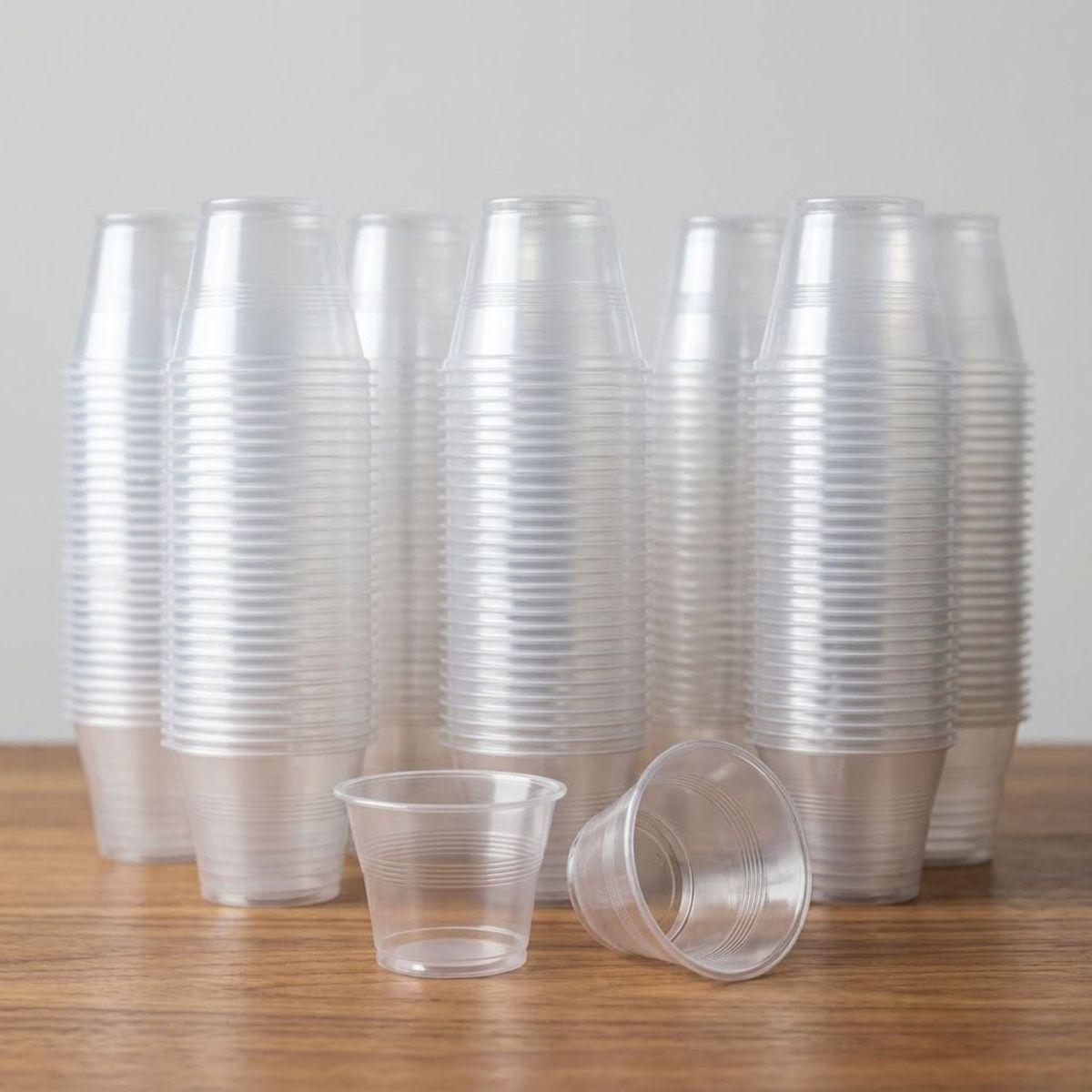 GENERICO - Set 50 Vasos Postres Pocillos 110mL Plastico Transparente