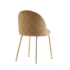 HABITA2 CHILE - Silla de comedor Nordic Felpa Gold