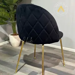 HABITA2 CHILE - Silla de comedor Nordic Felpa Gold