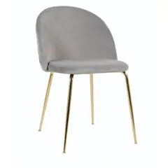 HABITA2 CHILE - Silla de comedor Nordic Felpa Gold