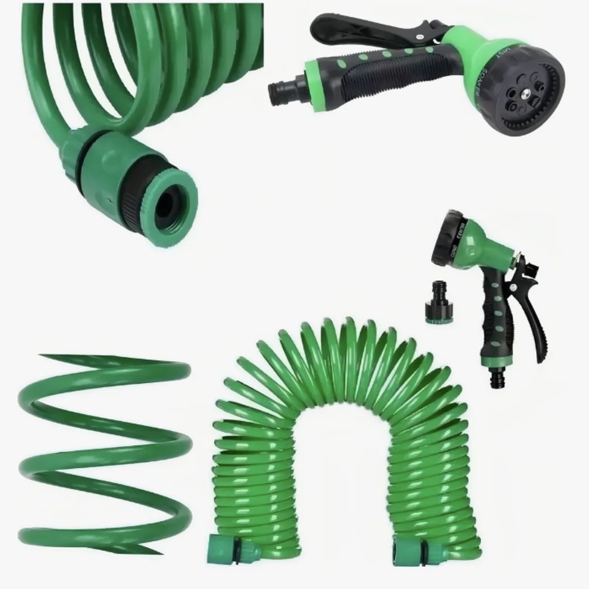 OKAY - Manguera 30 Mts Espiral Expandible Casa Jardin Color Verde