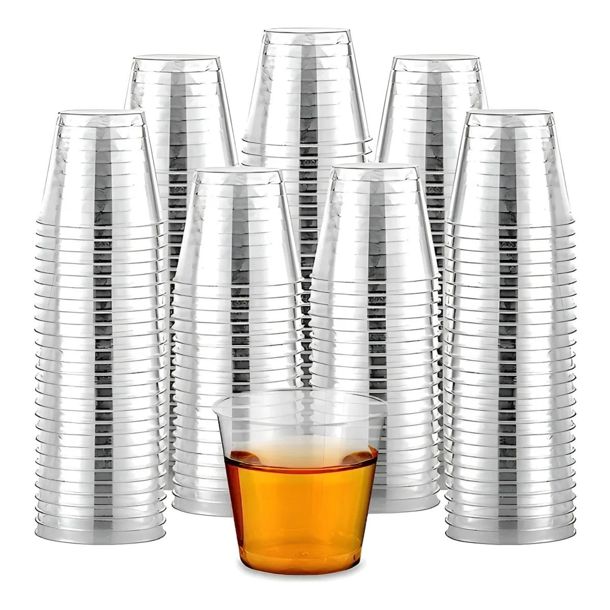 GENERICO - Set 100 Vasos Postres Pocillos 110mL Plastico Transparente