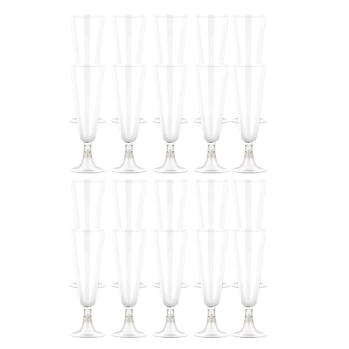 GENERICO - Set 20 Copas Champagne Flute 150mL Acrilico Transparente