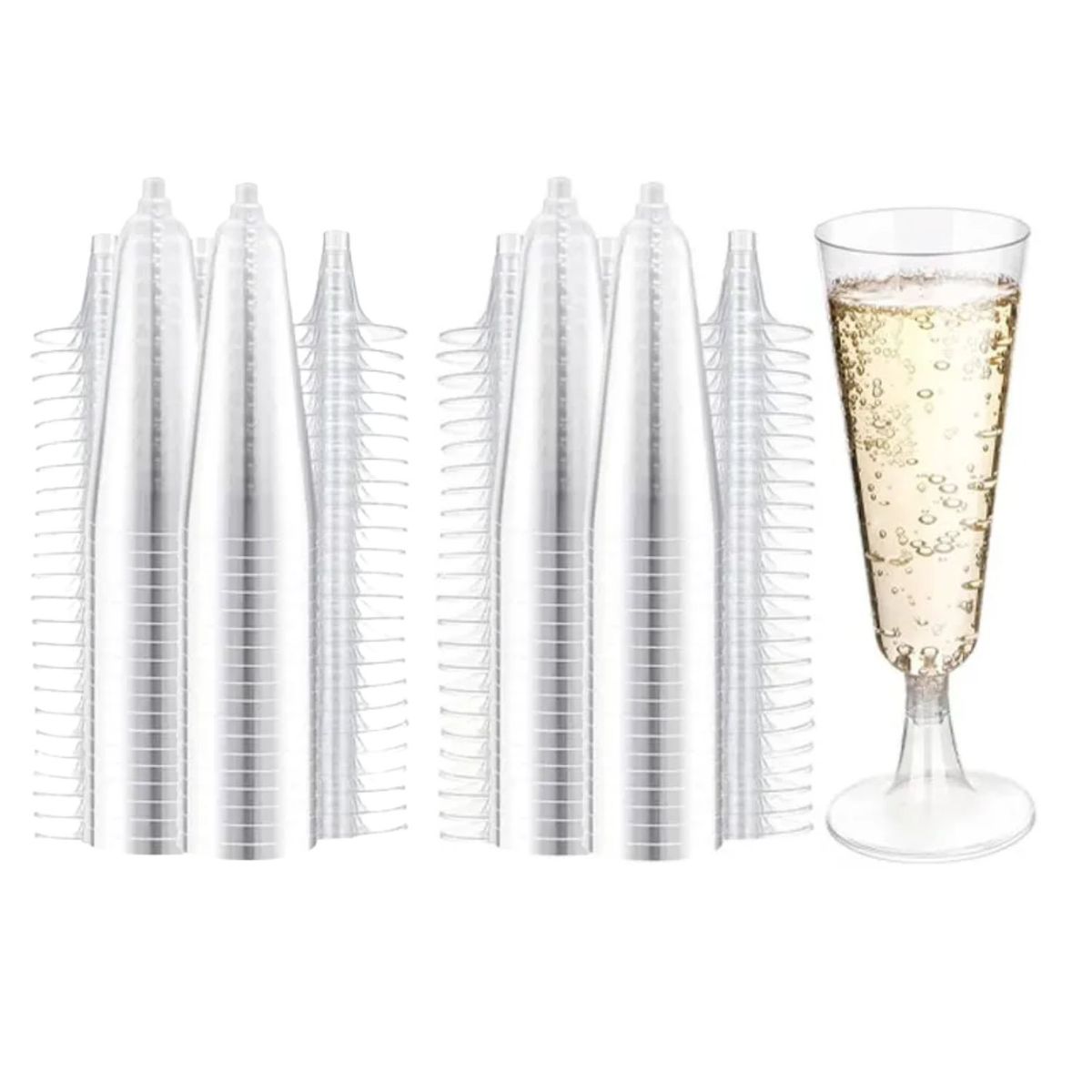 GENERICO - Set 300 Copas Champagne Flute 150mL Acrilico Transparente