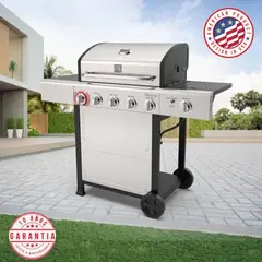 KENMORE - Parrilla a gas 5 Quemadores + Quemador lateral