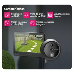 EZVIZ - TIMBRE INTELIGENTE 2MP Inalambrico Con Bateria CS-HP4-R100-6E2WPFBS