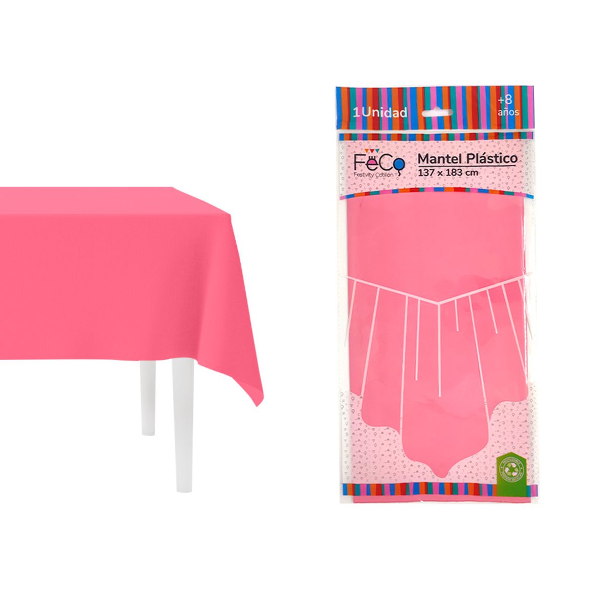GENERICO - MANTEL PASTEL 137X183 FUCSIA X1UNI
