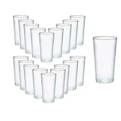 GENERICO - Set 20 Vasos Acrilico Bebidas 300mL Vasos Transparente