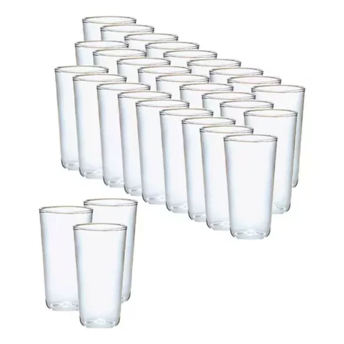 GENERICO - Set 50 Vasos Acrilico Bebidas 300mL Vasos Transparente