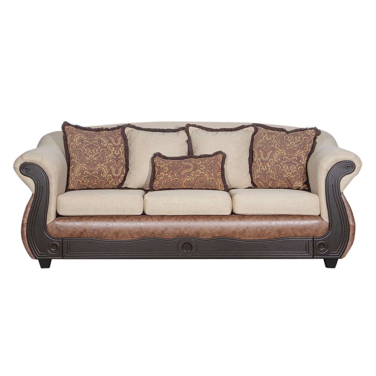 BLACK FACTORY - Juego de Living 3 1 1 Ashly Beige Terracota