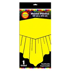 GENERICO - MANTEL REUTILIZABLE 137X274 CM AMARILLO X1 UNI