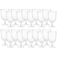 GENERICO - Set 20 Copas Vino Bebidas Acrilico 177mL Copas Transparente