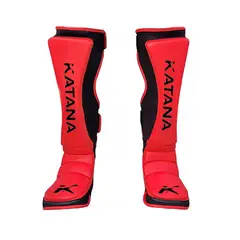 KATANA - Canilleras Molded King Cuero Maya Shock Rojas SGR-T7R - L