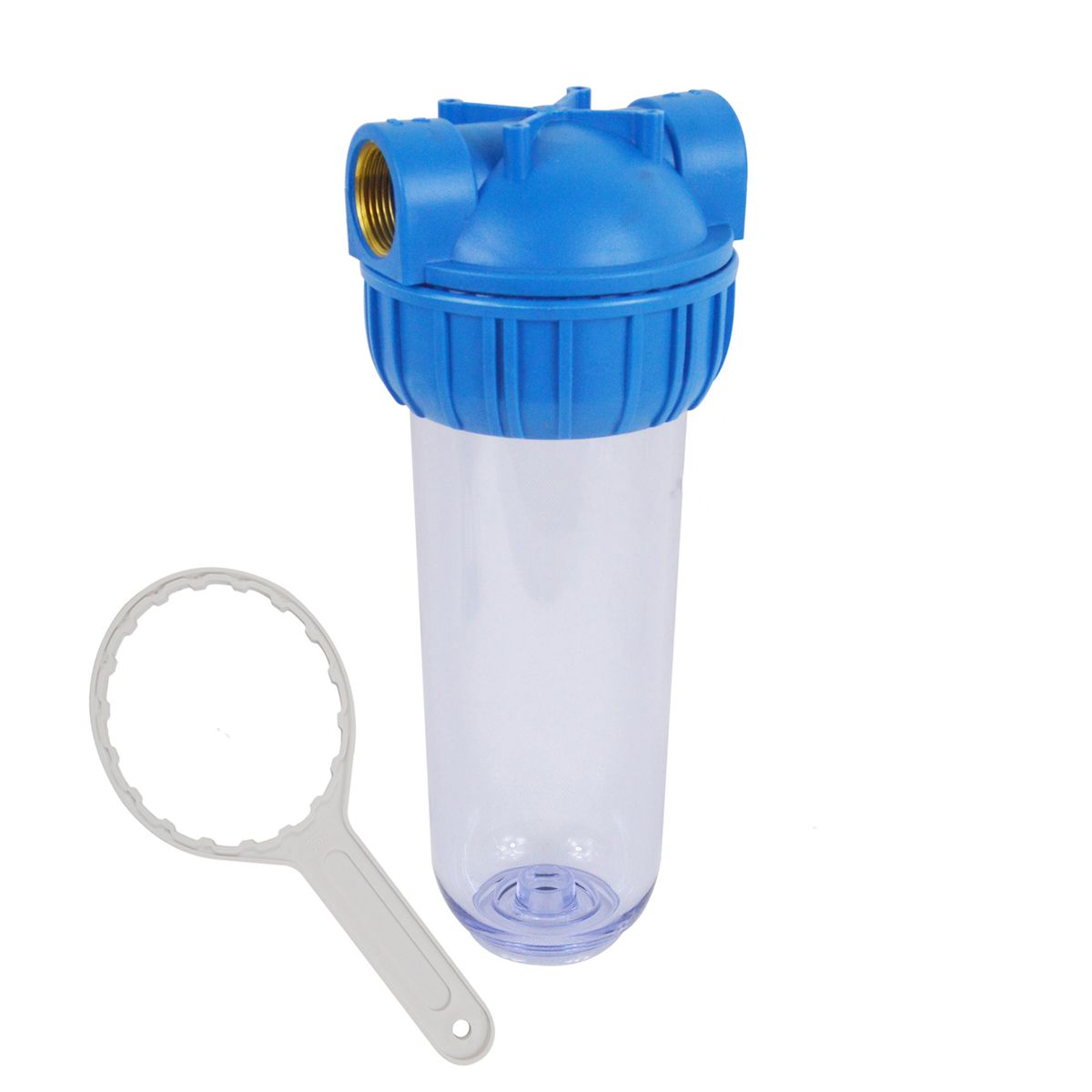 GENERICO - Carcasa porta filtro 25″ x 10″ transparente 1″ cHilo de Bronce