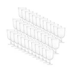 GENERICO - Set 100 Copas Vino Bebidas Acrilico 177mL Copas Transparente