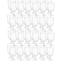 GENERICO - Set 300 Copas Vino Bebidas Acrilico 177mL Copas Transparente