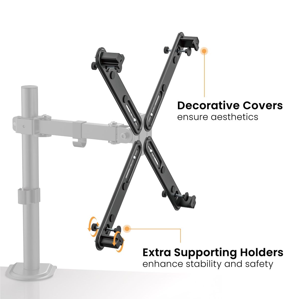 BRASFORMA - Adaptador para Monitores sin perforación Vesa  17" ~ 32"  10kg  sbrma11 Brasforma