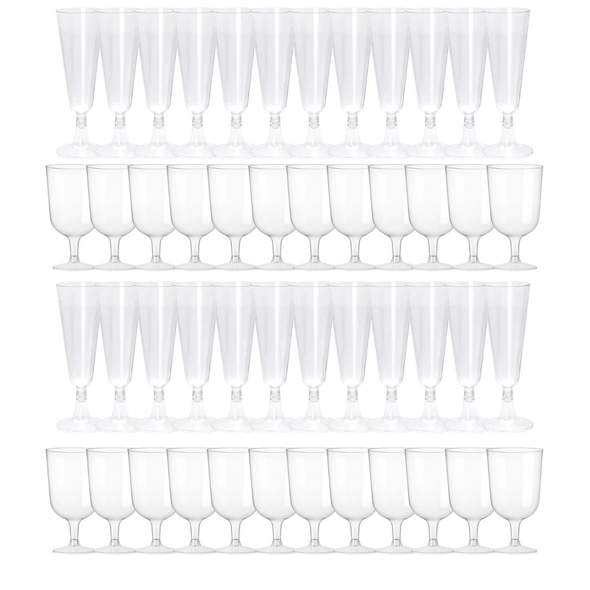 GENERICO - Set 100 Copas Bebidas Acrilico Copas Plastico Transparente