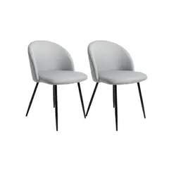 HABITA2 CHILE - Pack 2 Silla de comedor Nordic Lino Black Gris